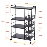رفوف معدنية مع ادراج
