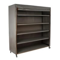 دولاب التخزين PVC بعجلات – 5 رفوف حديدية قوية 200×...