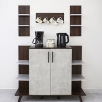 ركن قهوة مع أرفف معلقة - بعدة ألوان