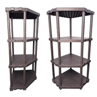 رفوف الزواية بلاستيك مقوّى 4 طبقات لتنظيم المساحات...