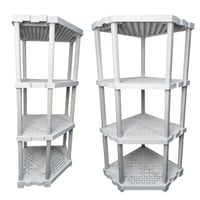 رفوف الزواية بلاستيك مقوّى 4 طبقات لتنظيم المساحات...