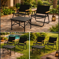 طقم الرحلات قابل للطي كرسيين وطاولة