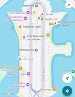 9 قوائم على خرائط قوقل لمدينة دبي ( بدون الجداول)