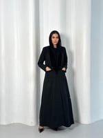 بليزر صوف ناعم مع مخمل