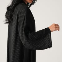 عبايه شيفون منقط مع كريب