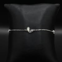 A11 اسوارة من الفضة عيار ٩٢٥ على شكل قلب مطعمة بال...