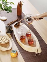 لوح تقديم خشب مستطيل