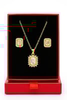 سلسال وحلق بديل ذهب