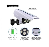 كاميرا مراقبة وهمية بالطاقة الشمسية بريموت تحكم