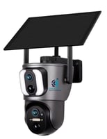 كاميرا مراقبة طاقة شمسية اصدار S21 بعدستين ثابتة و...