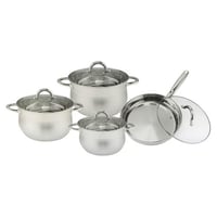 طقم قدور 8 قطعة 3 قدور 1 طاوة