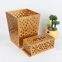 سلة مهملات مع علبة مناديل ارتفاع28سم