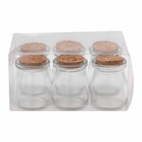 علب توزيعات زجاج 6حبة