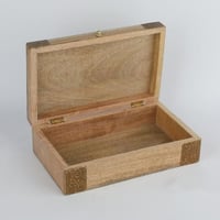 صندوق خشب مستطيل مقاس 15*25*7سم