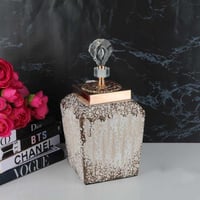 فازة سيراميك بغطاء كرستال مقاس 27سم