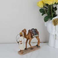 تحفة تراثي ديكور جمل مع راعي طول 19سم