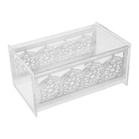 علبة مناديل اكريلك شفاف مزخرف
