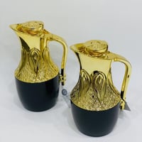 طقم ترامس ريم لون ذهبي مع اسود مقاس 0.7 / 1.0 L