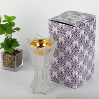 مبخرة زجاج بتصميم مميز شفاف مقاس 17* 8 سم