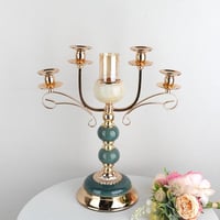 شمعدان ذهبي مقاس 40 سم ارتفاع