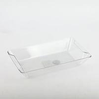 صحن تقديم اكريليك مستطيل شفاف مقاس 25*15*4سم