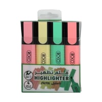 طقم اقلام تظهير 4 لون