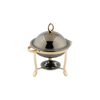 طقم تمرية استيل بغطاء مع شيال ذهبي