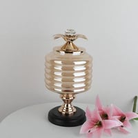 فازة زجاج بقاعدة ارتفاع 33 سم