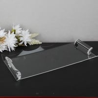 طوفرية اكراليك مستطيل شفاف مقاس50*28سم