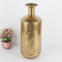 فازة حديد لون ذهبي ارتفاع 42 سم