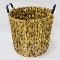 سلة تخزين خوص بمقبض مقاس 32*37 سم