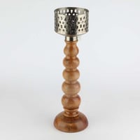 شمعدان خشب هندي مقاس 45*12 سم