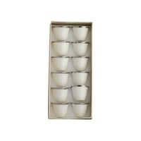 طقم فناجيل قهوة كبير 12 فنجال فضي