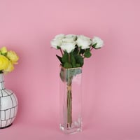 فازة زجاج بخط ذهبي مقاس 30*8سم