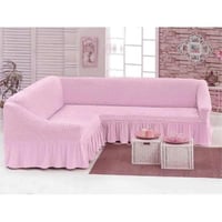 تلبيسة كنب زوايه وردي قطعة واحدة قياس 3*3