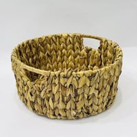 سلة خوص دائري بمقبض مقاس36سم