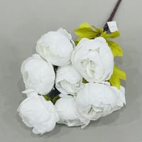 باقة ورد صناعي بيونا غصن لون ابيض مقاس 40 سم ارتفا...