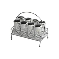 طقم ملاحات 8 قطع زجاج بستاند