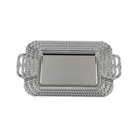 طقم طوفريات مزخرف فضي لامع 3 احجام