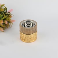 مبخرة خشب دائري بقاعدة ذهبي ارتفاع 8 سم