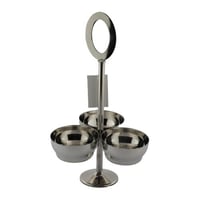 شيال حلا فضي ثلاثي دائري مقاس 9.5 سم للفتحة