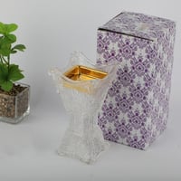 مبخرة زجاج بتصميم مميز شفاف مقاس 17* 8 سم