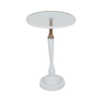 طاولة خدمة زجاج بقاعده حديد مقاس 35*56 سم