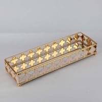 تبسي مرايا مستطيل ذهبي مقاس13*40سم