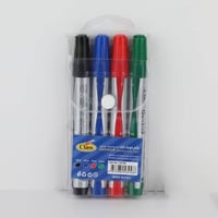 طقم اقلام سبورة 4 قلم قابل للمسح