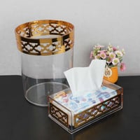 سلة مهملات مع علبة مناديل ارتفاع26سم