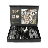 طقم ملاعق و شوك و سكاكين فضي