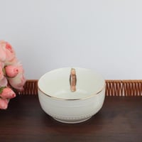 زبدية برسلان بحواف ذهبي 14*7سم