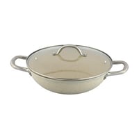 قدر جرانيت غطاء زجاج مقاس 32 سم