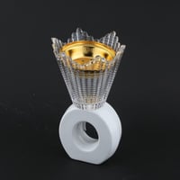 مبخرة رجاج بقاعدة سراميك بتصميم مميز مقاس 19*10 سم